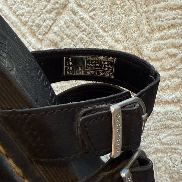 Dr Martens Blaire Slides Platform Sandals Black Size 5 - Picture 5 of 5